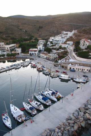 about kythnos porto klaras luxury boats in the port of the island