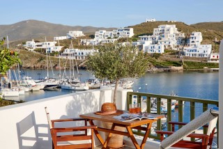 gallery porto klaras veranda with panoramic sea view of Kythnos island